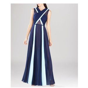 BCBGMAXAZRIA Color Block Pleated Gown NEW WITH TAGS - SIZE 6